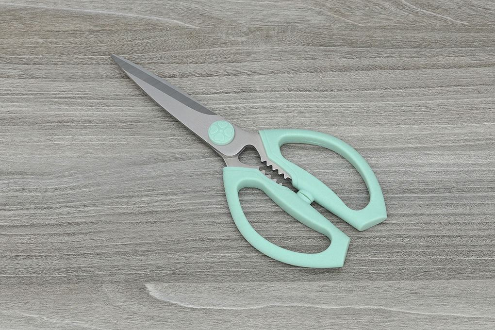 Kéo nhà bếp có nắp thép không gỉ 2Cr13 Delites CF7430 Màu Xanh lá