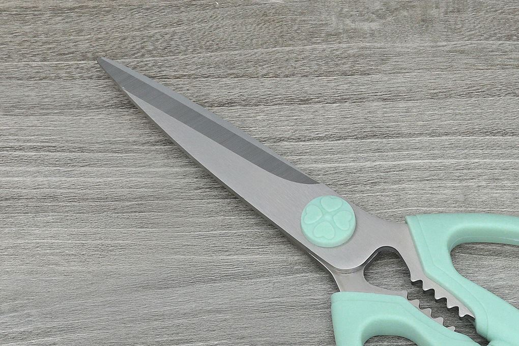 Kéo nhà bếp có nắp thép không gỉ 2Cr13 Delites CF7430 Màu Xanh lá