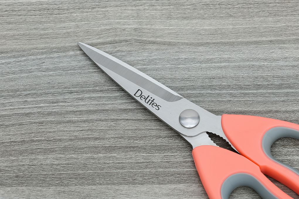 Kéo nhà bếp thép không gỉ 2Cr13 Delites SKI156 Màu Trắng ngà/Hồng nhạt/Xám