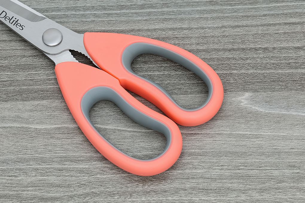 Kéo nhà bếp thép không gỉ 2Cr13 Delites SKI156 Màu Trắng ngà/Hồng nhạt/Xám