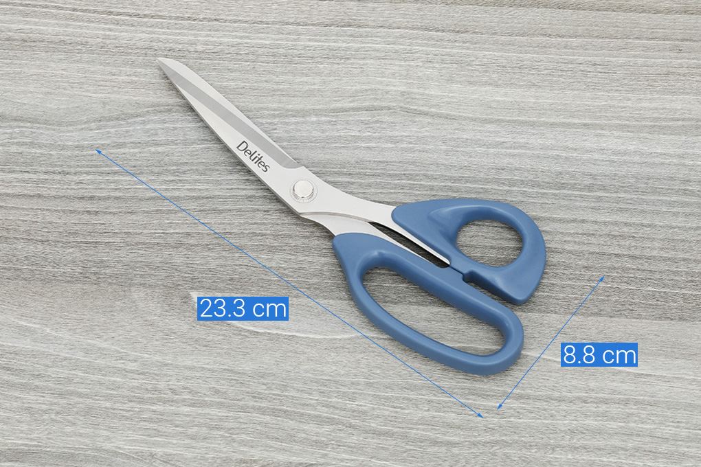 Kéo nhà bếp thép không gỉ 2Cr13 Delites STA077-9 Màu Xanh dương đậm