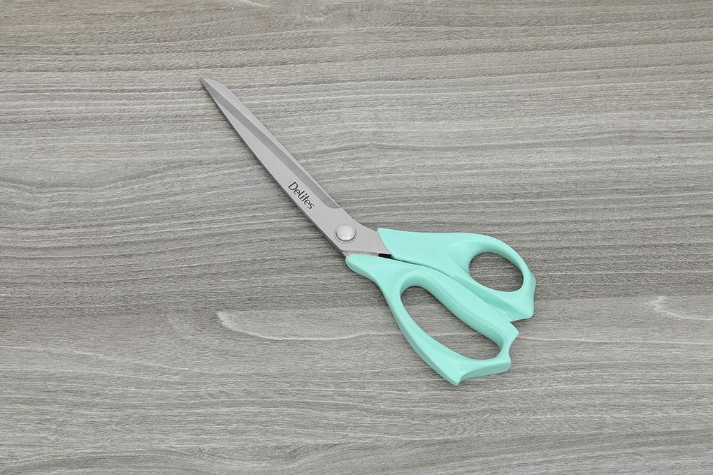 Kéo nhà bếp thép không gỉ 2Cr13 Delites STA031-10 Màu Xanh dương nhạt