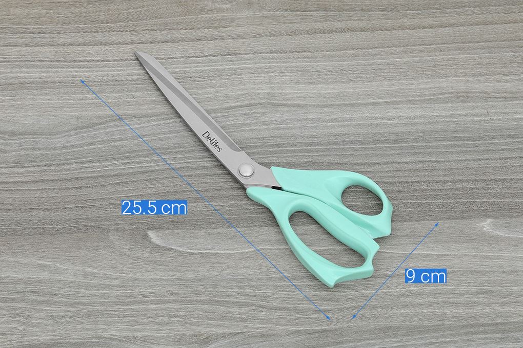Kéo nhà bếp thép không gỉ 2Cr13 Delites STA031-10 Màu Xanh dương nhạt