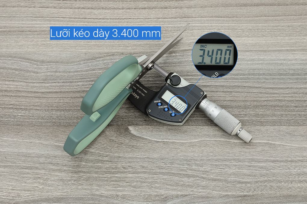 Kéo nhà bếp thép không gỉ 3Cr13 Delites CF7441 Màu Xanh lá