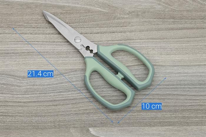 Kéo nhà bếp thép không gỉ 3Cr13 Delites CF7441 Màu Xanh lá