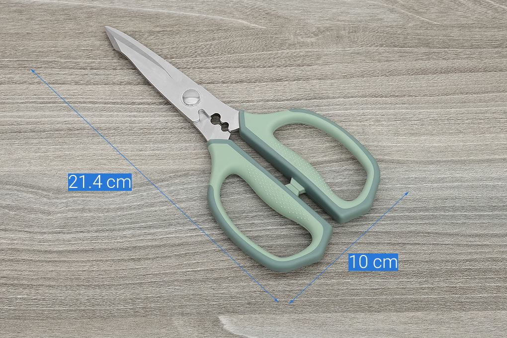 Kéo nhà bếp thép không gỉ 3Cr13 Delites CF7441 Màu Xanh lá