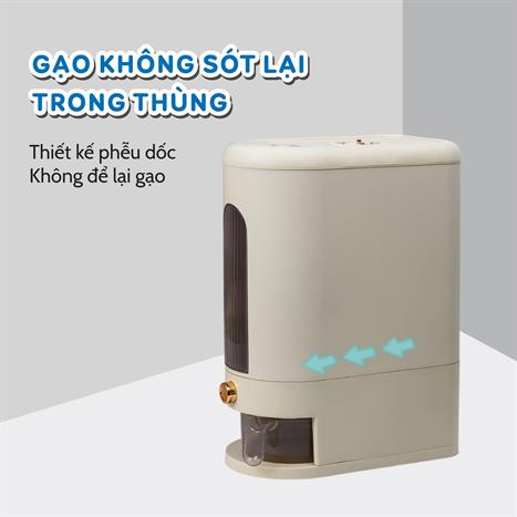 Thùng gạo 10 kg Tanaka TG0110-WH trắng Màu Trắng - Kem