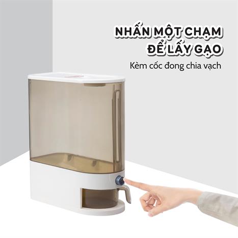 Thùng gạo 10 kg Tanaka TG0310-TRANS trong suốt Màu Trắng