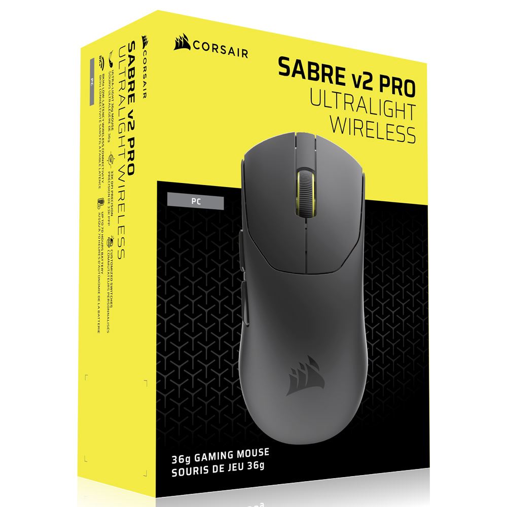 Chuột sạc Không dây Gaming Corsair SABRE V2 PRO Ultralight Black/CH-931G000-WW Màu Đen