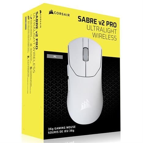 Chuột sạc Không dây Gaming Corsair SABRE V2 PRO Ultralight White/CH-931G001-WW Màu Trắng