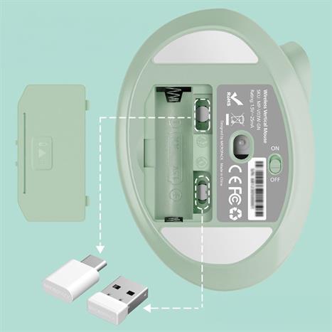 Chuột Bluetooth Silent MicroPack MP-V03W - Xanh Màu Xanh lá