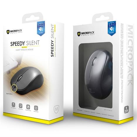 Chuột không dây Silent MicroPack MP-771W - Xám Màu Xám