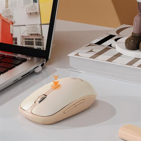 Chuột Bluetooth Silent MicroPack MP-729B - Be Màu Màu be