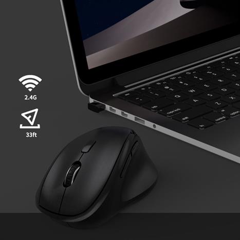 Chuột không dây MicroPack MP-V01W - Đen Màu Đen