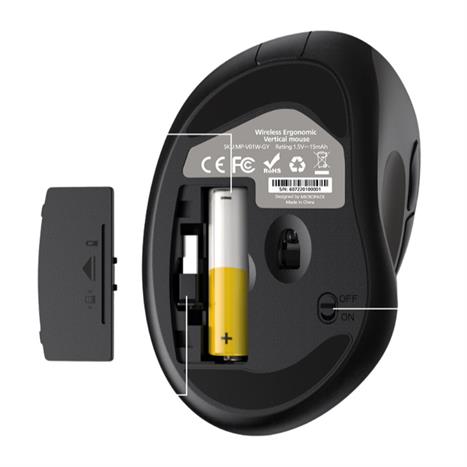 Chuột không dây MicroPack MP-V01W - Xám Màu Xám