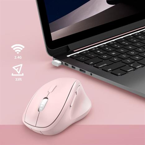 Chuột không dây MicroPack MP-V01W - Hồng Màu Hồng
