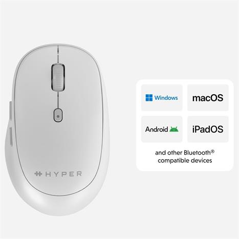 Chuột Bluetooth HyperSpace HS2100GL - Trắng Màu Trắng