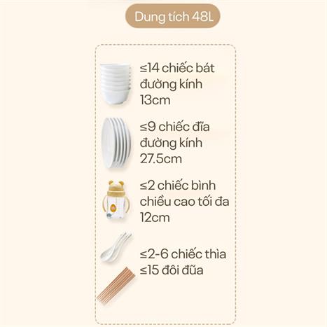 Tủ sấy chén bát tiệt trùng Fujihome DD48 Màu Trắng