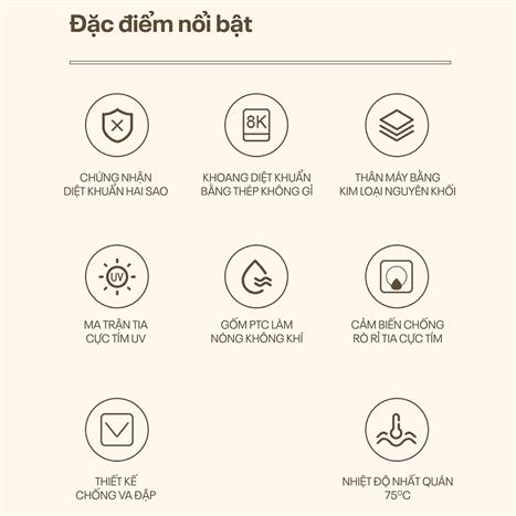 Tủ sấy chén bát tiệt trùng Fujihome DD48 Màu Trắng