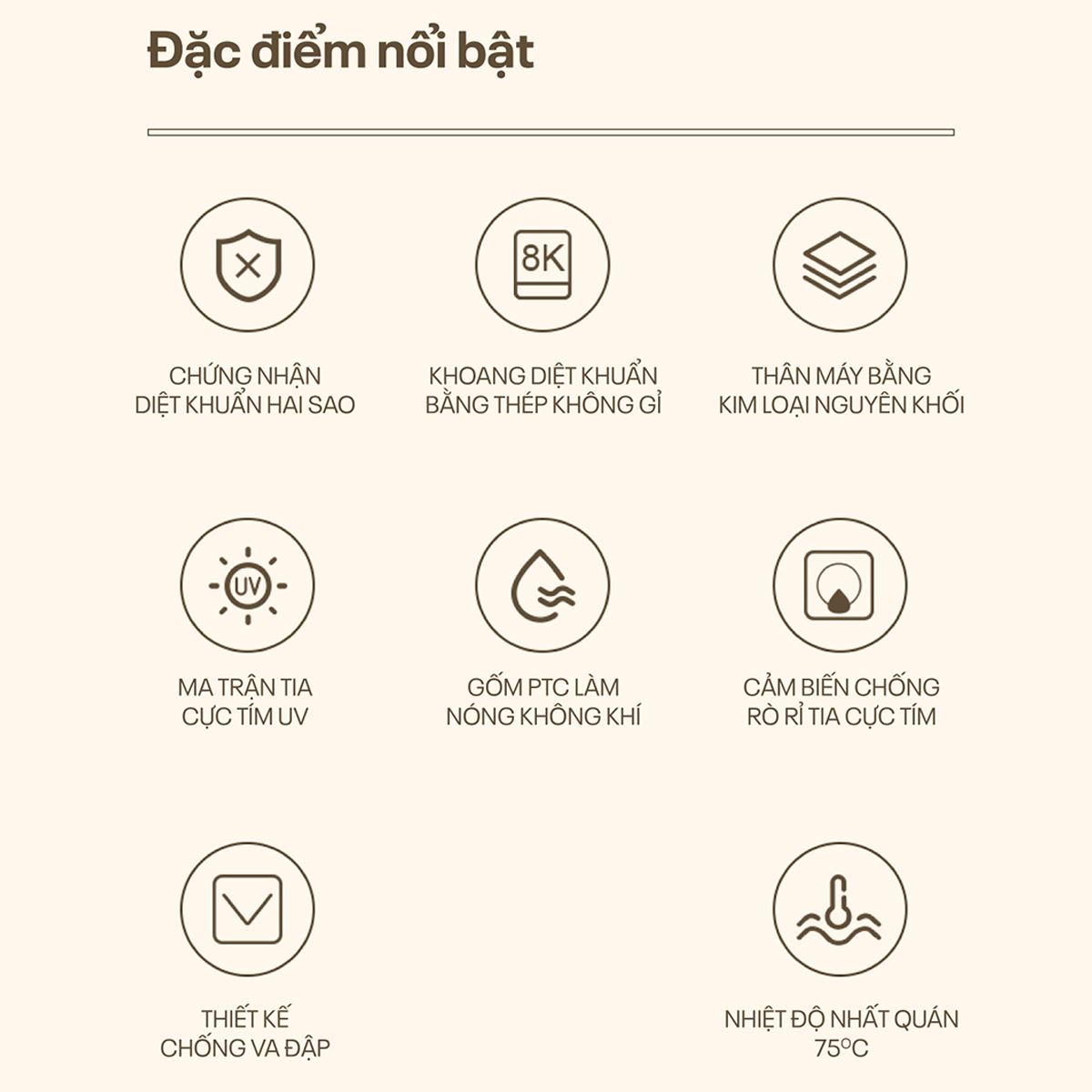 Tủ sấy chén bát tiệt trùng Fujihome DD48 Màu Trắng