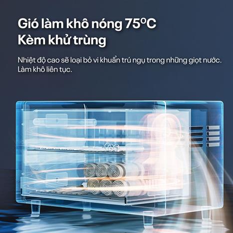 Tủ sấy chén bát tiệt trùng Fujihome DD48 Màu Trắng