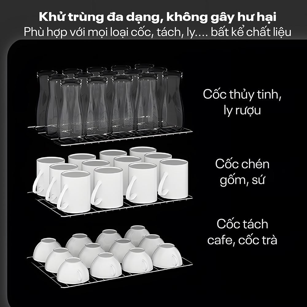 Tủ sấy chén bát tiệt trùng Fujihome DD180 Màu Đen