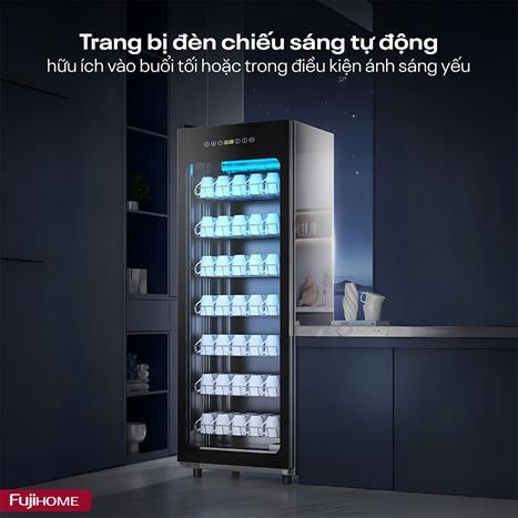 Tủ sấy chén bát tiệt trùng Fujihome DD220 Màu Đen