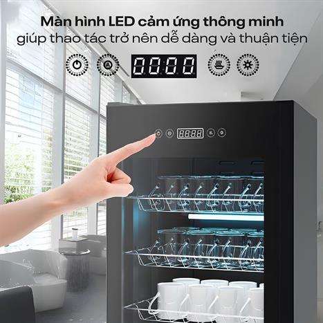 Tủ sấy chén bát tiệt trùng Fujihome DD220 Màu Đen