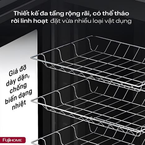 Tủ sấy chén bát tiệt trùng Fujihome DD220 Màu Đen