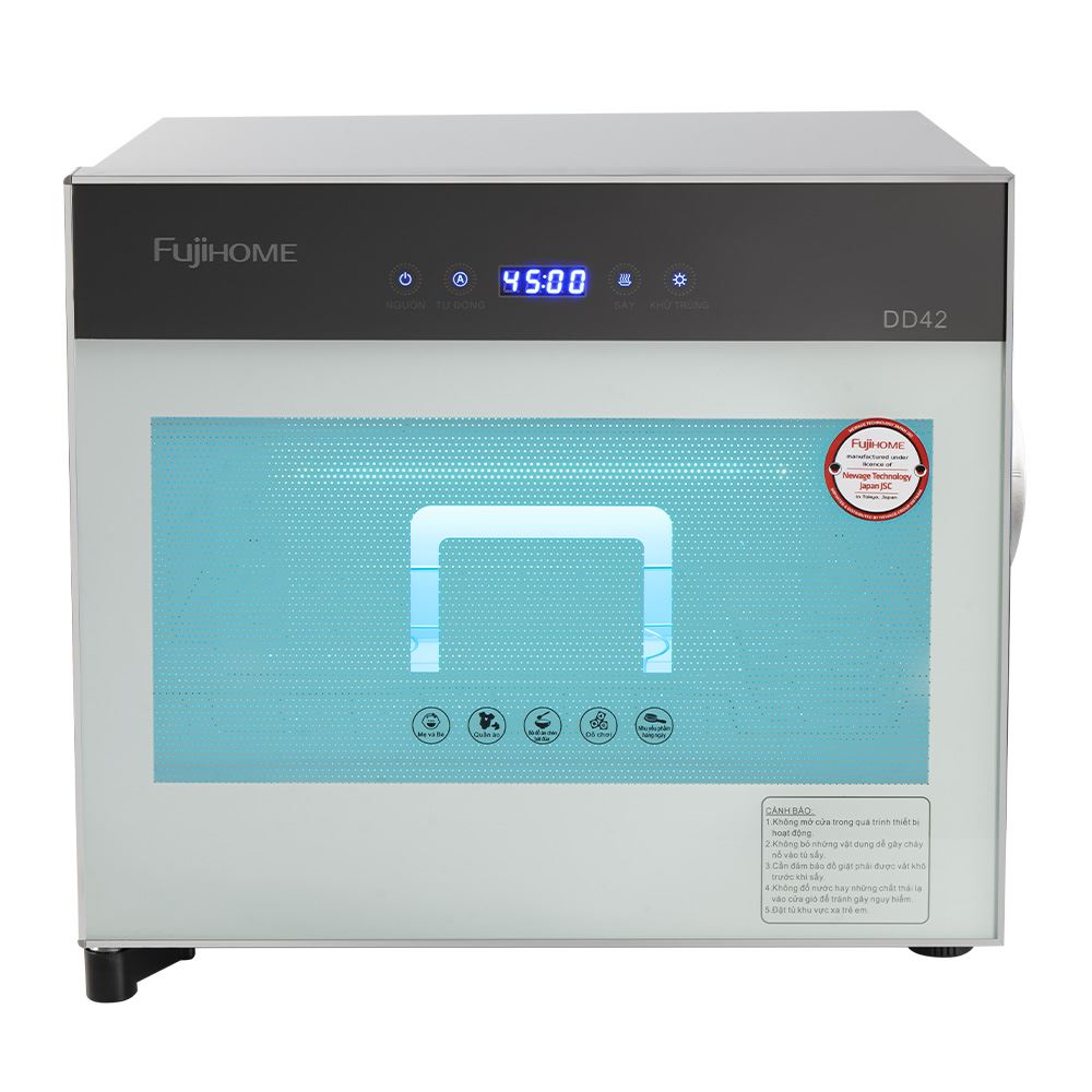 Tủ sấy chén bát tiệt trùng Fujihome DD42 Màu Bạc