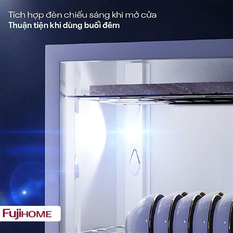 Tủ sấy chén bát tiệt trùng Fujihome DD42 Màu Bạc