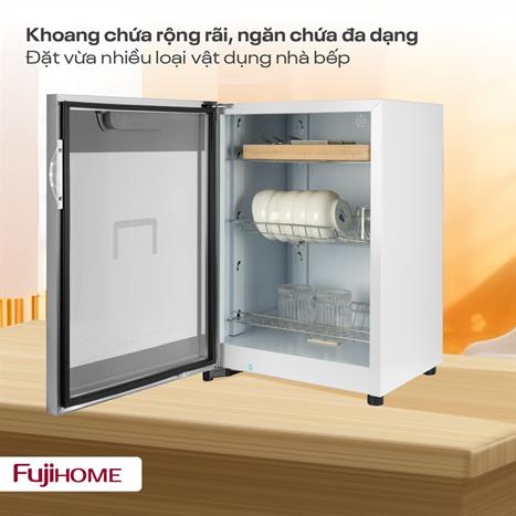Tủ sấy chén bát tiệt trùng Fujihome DD68 Màu Bạc