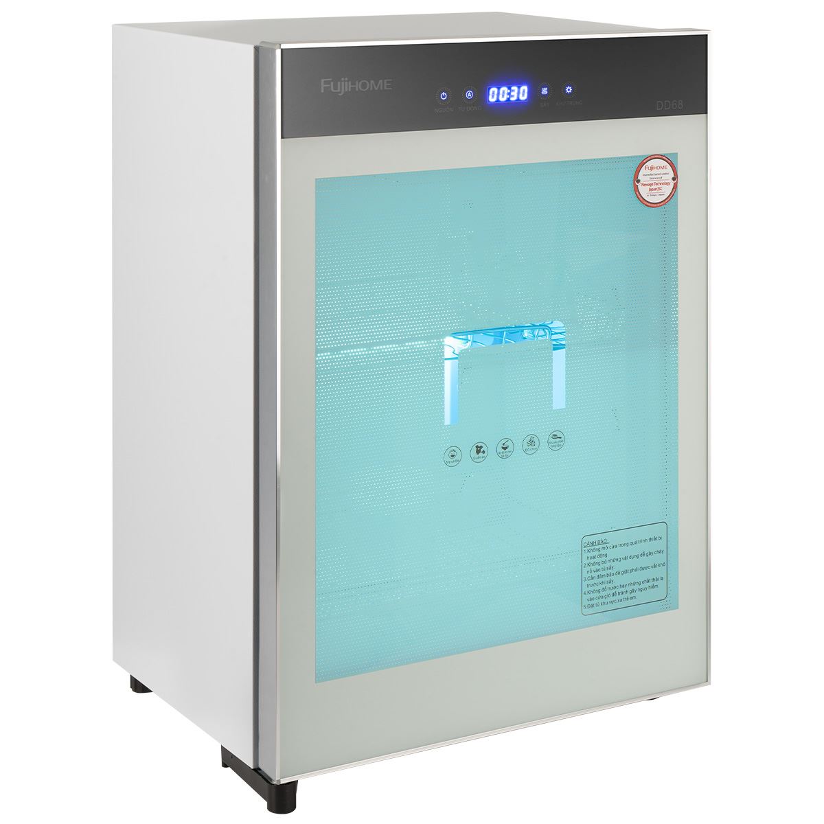 Tủ sấy chén bát tiệt trùng Fujihome DD68 Màu Bạc