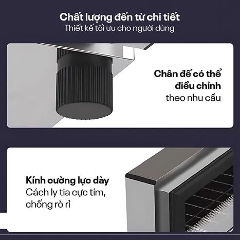Tủ sấy chén bát tiệt trùng Fujihome DD128 Màu Đen