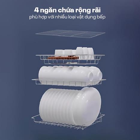 Tủ sấy chén bát tiệt trùng Fujihome DD128 Màu Đen