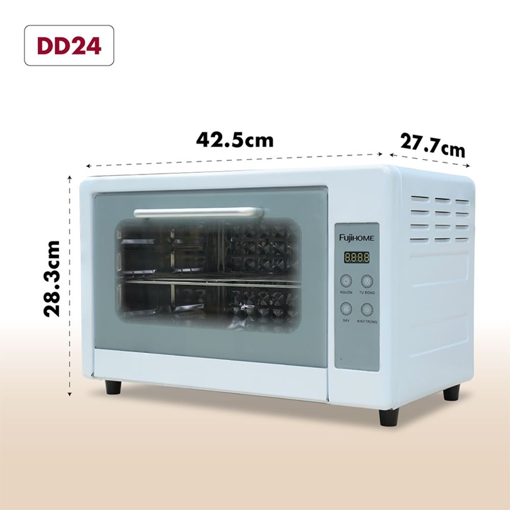 Tủ sấy chén bát tiệt trùng Fujihome DD24 Màu Trắng