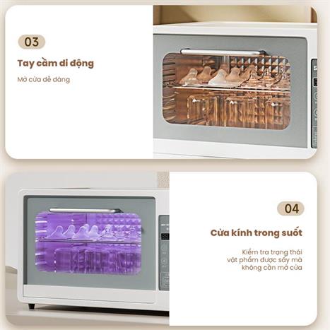 Tủ sấy chén bát tiệt trùng Fujihome DD24 Màu Trắng