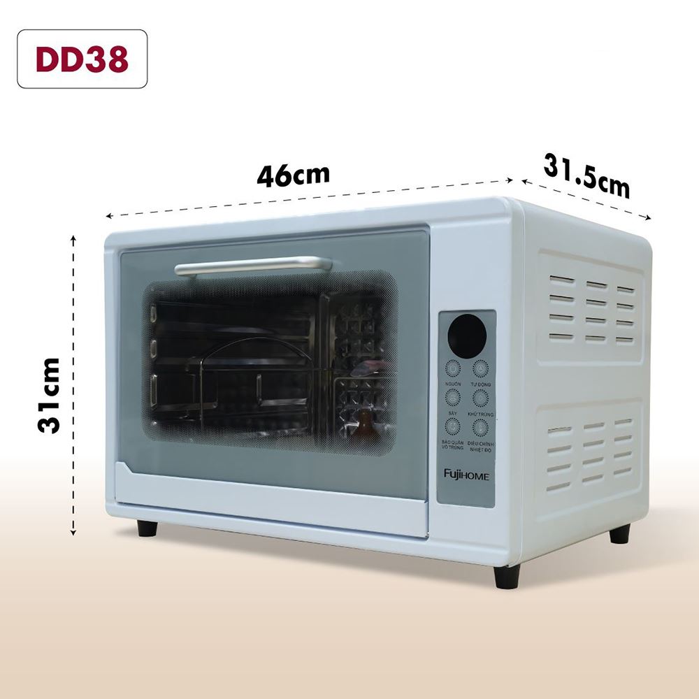 Tủ sấy chén bát tiệt trùng Fujihome DD38 Màu Trắng