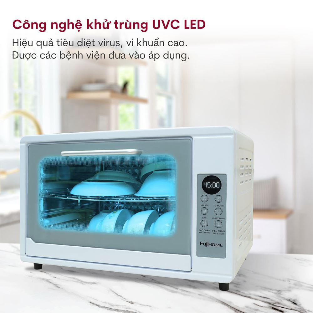 Tủ sấy chén bát tiệt trùng Fujihome DD38 Màu Trắng