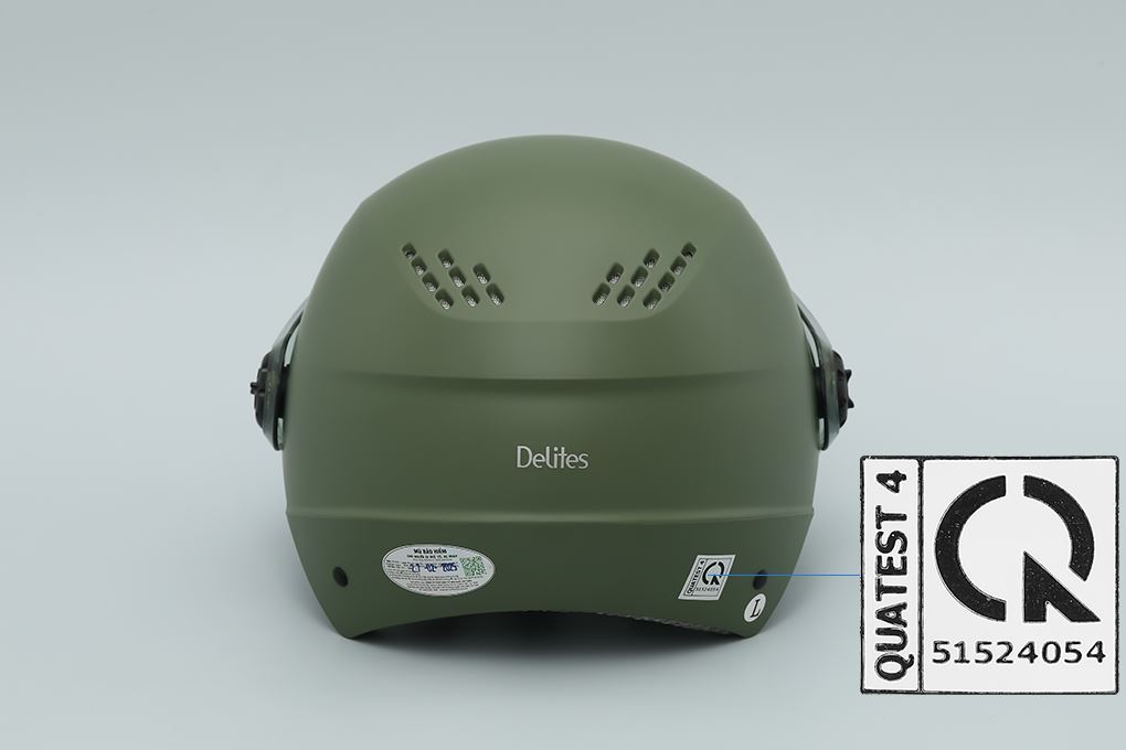 Mũ 1/2 size L Delites ATN10K xanh rêu Màu Xanh rêu