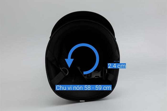 Mũ 1/2 size L Delites ATN04 xám khói Màu Xám