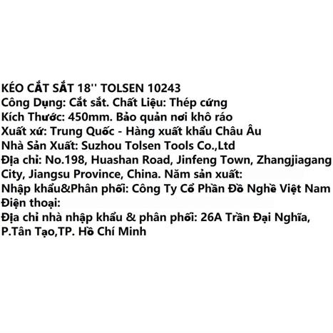 Kéo cắt sắt Tolsen 10243
