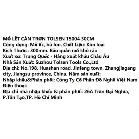 Mỏ lết cán trơn Tolsen 35 mm 15004