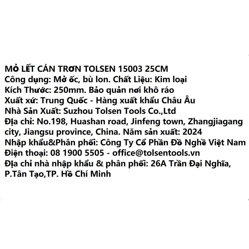 Mỏ lết cán trơn Tolsen 30 mm 15003