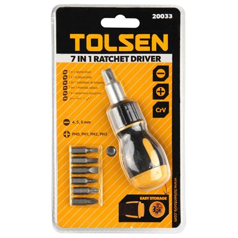 Bộ tua vít tự động 7 in 1 4 mm - PH3 Tolsen 20033