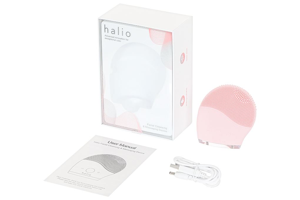 Máy rửa mặt và massage Halio Baby Pink Màu Hồng phấn
