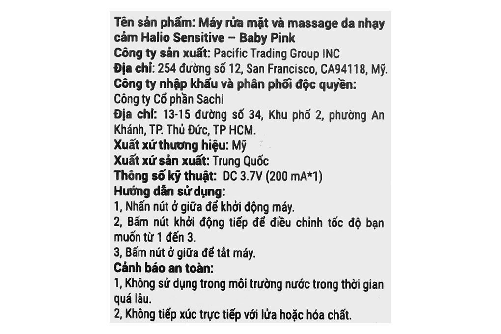 Máy rửa mặt và massage dành cho da nhạy cảm Halio Baby Pink Màu Hồng