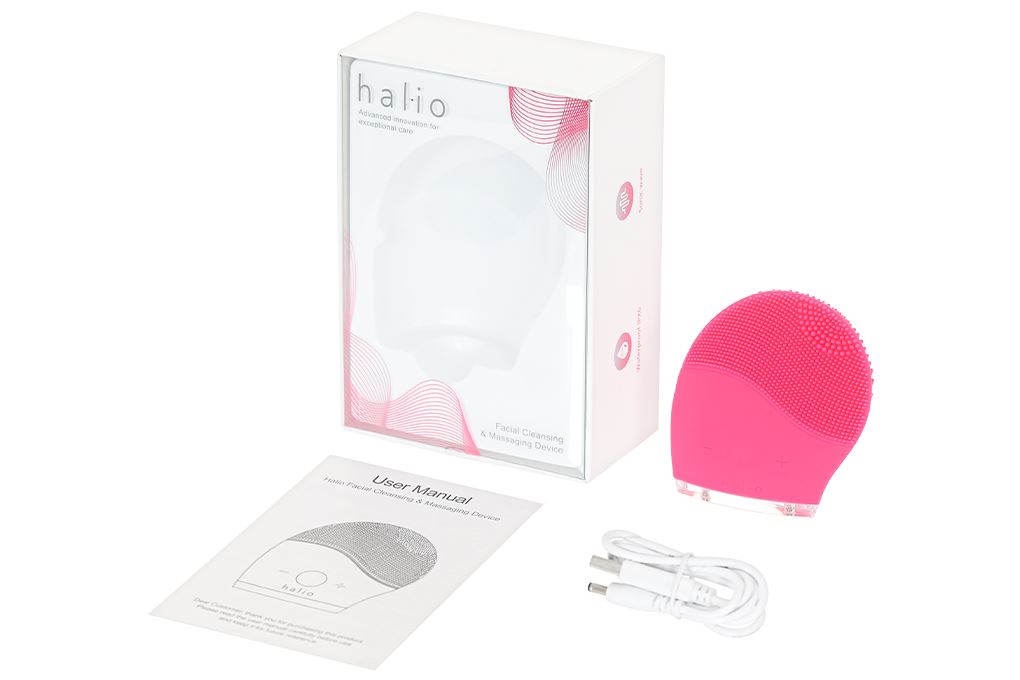 Máy rửa mặt và massage Halio Hot Pink Màu Hồng