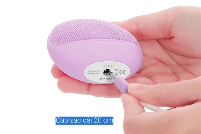 Máy rửa mặt và massage Halio Purple Rain Màu Tím