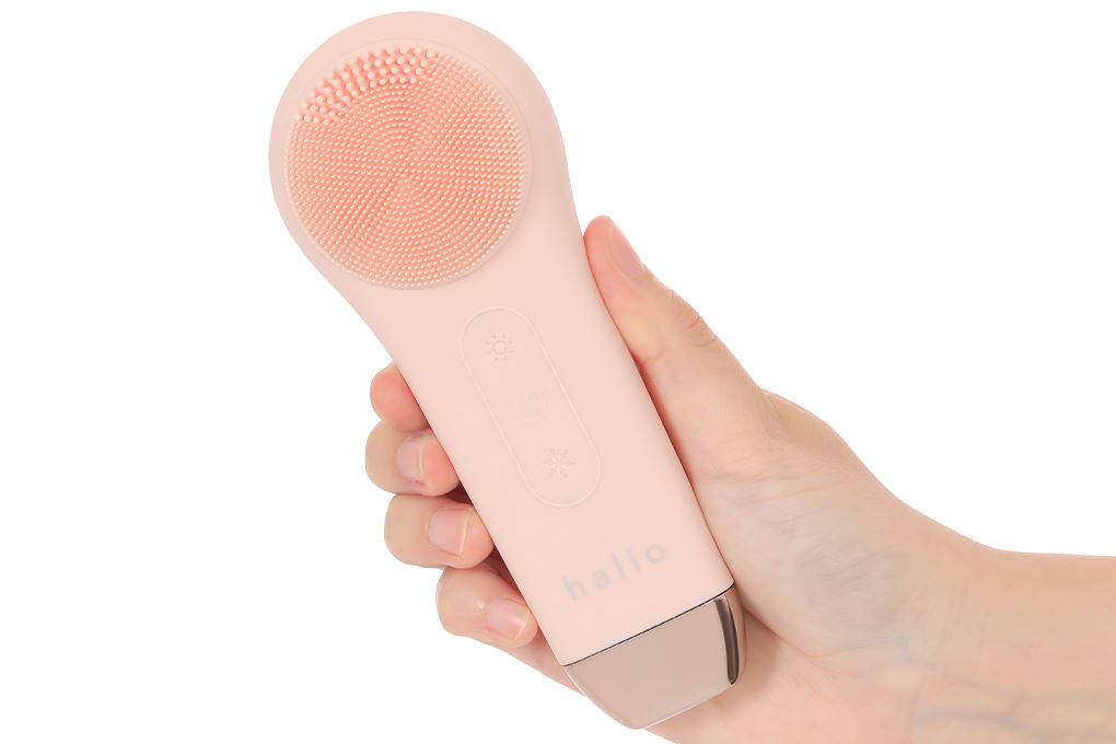 Máy rửa mặt và massage Halio 5 in 1 Peach Fuzz Màu Hồng